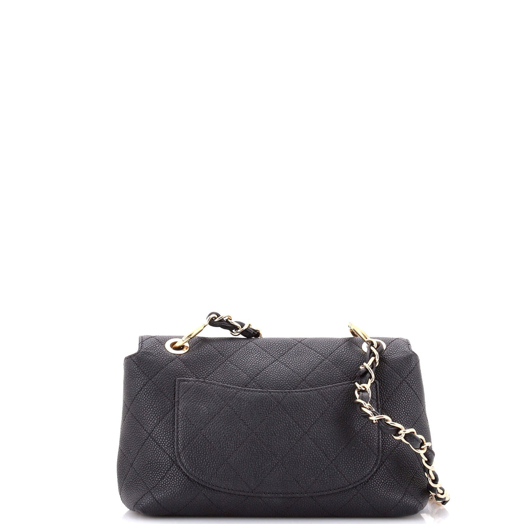City Walk Flap Bag Quilted Caviar Small