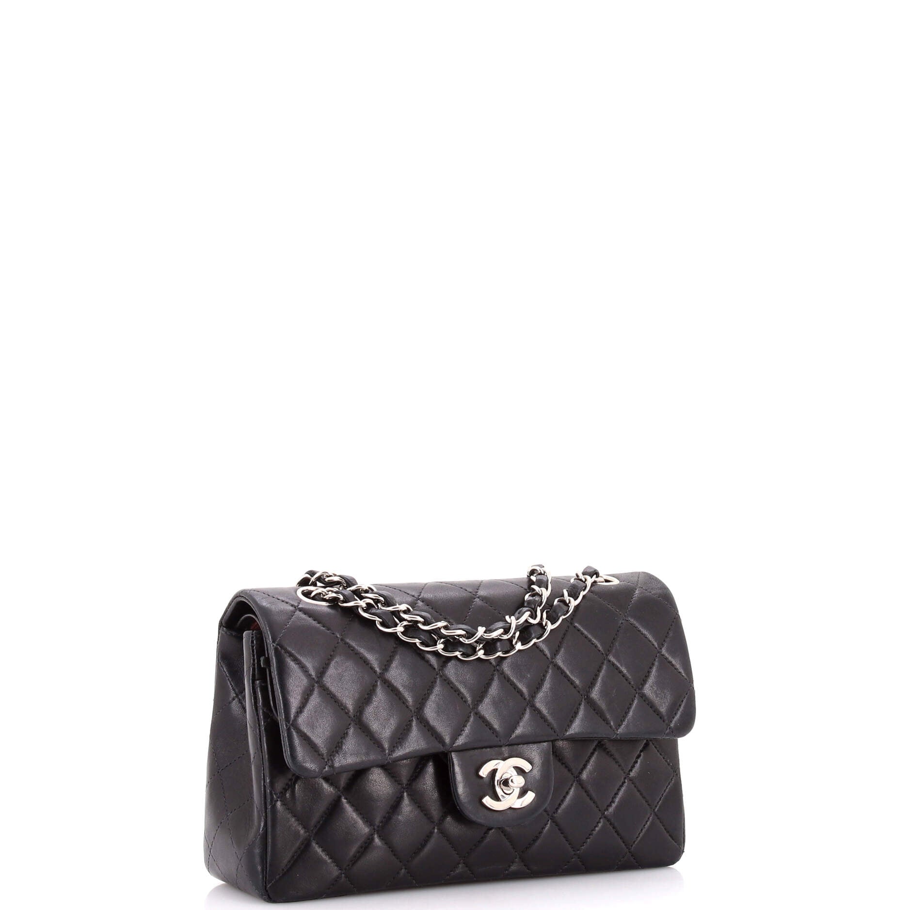Vintage Classic Double Flap Bag Quilted Lambskin Small