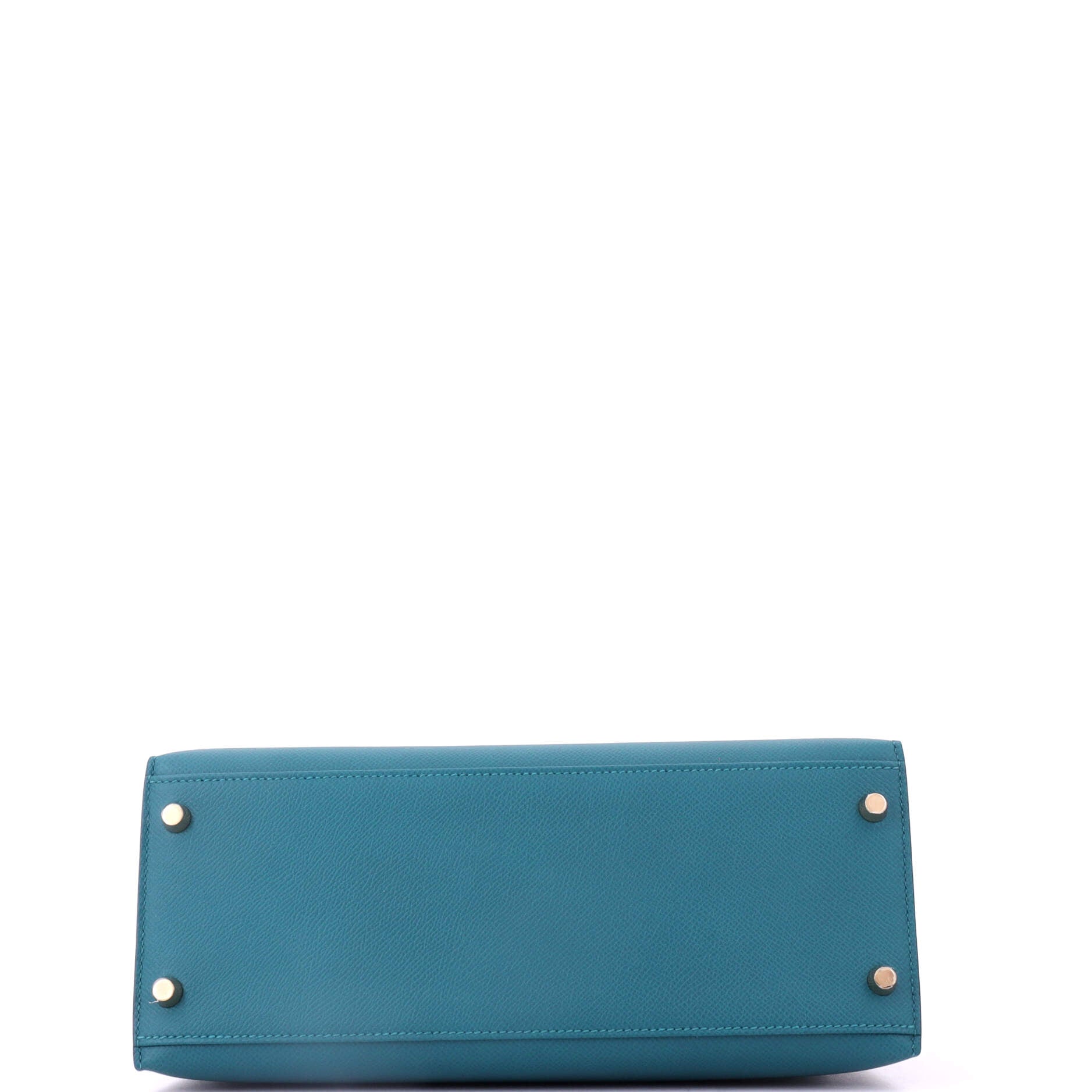 Kelly Handbag Vert Bosphore Epsom with Gold Hardware 28