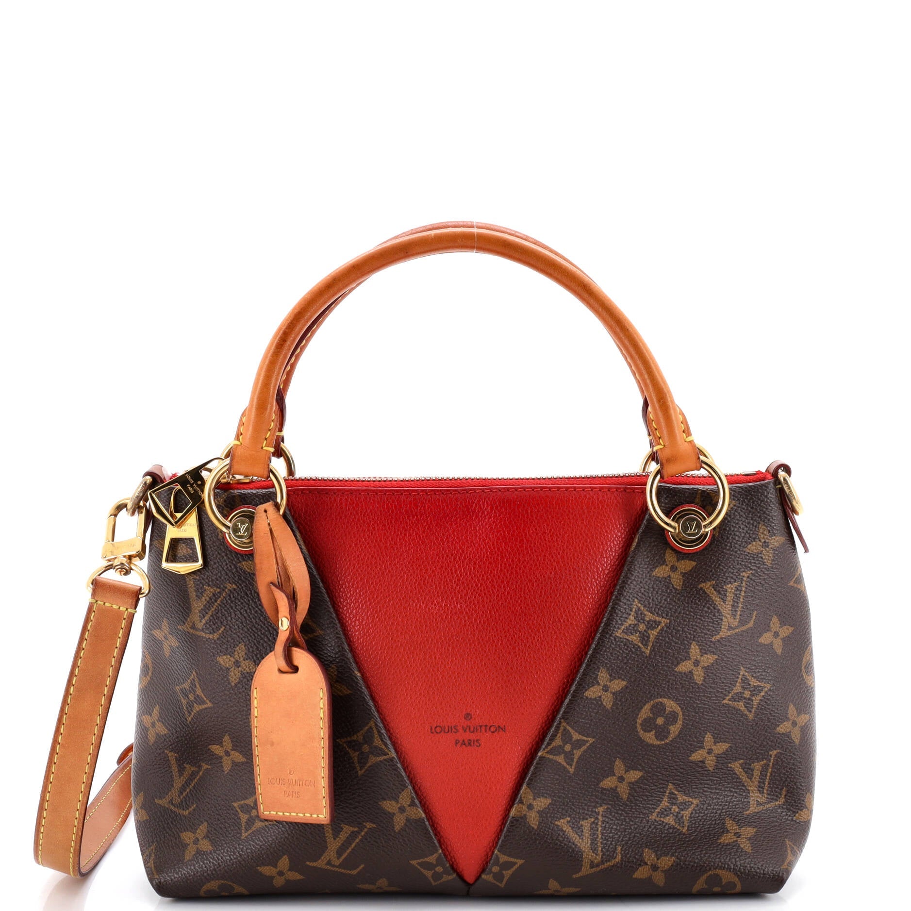V Tote Monogram Canvas and Leather BB