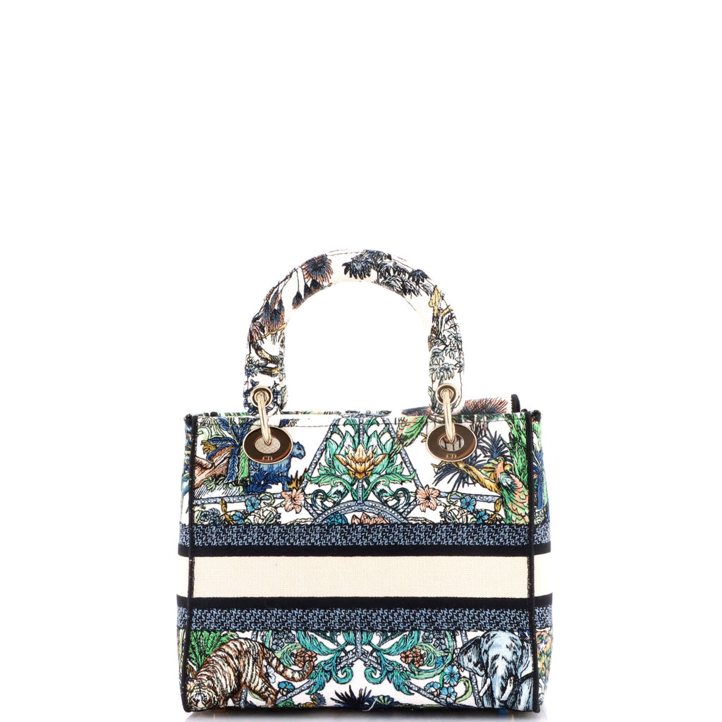 Lady D-Lite Bag Embroidered Canvas Medium