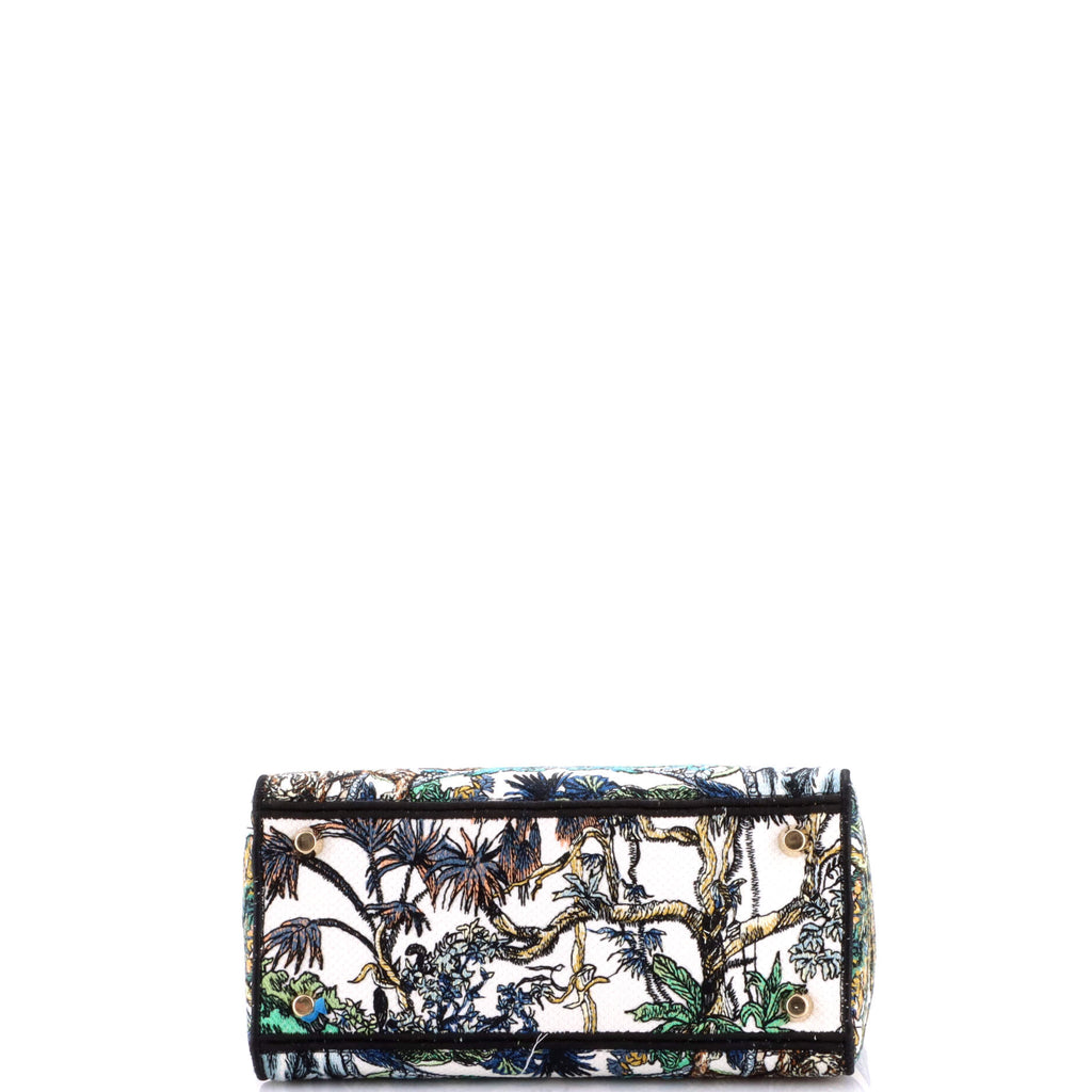 Lady D-Lite Bag Embroidered Canvas Medium