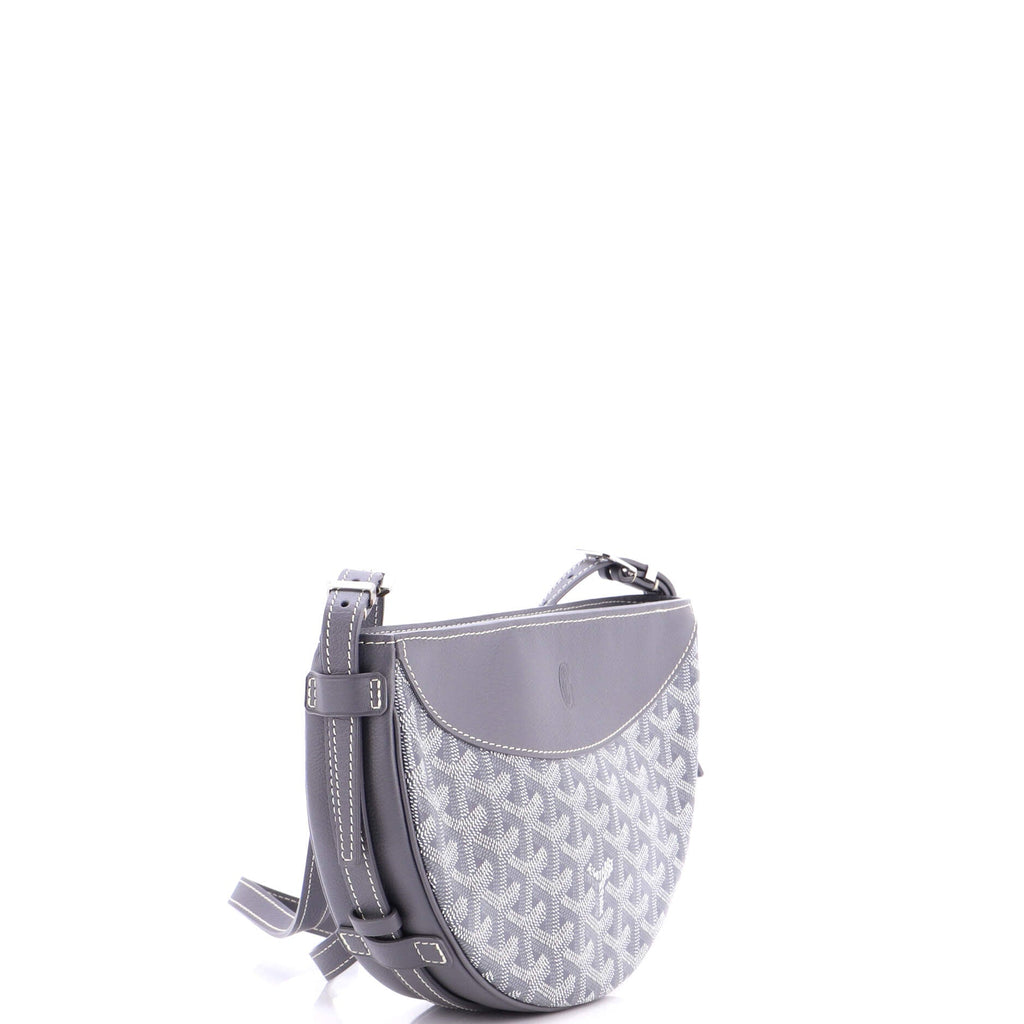 Hirondelle Shoulder Bag Coated Canvas and Leather