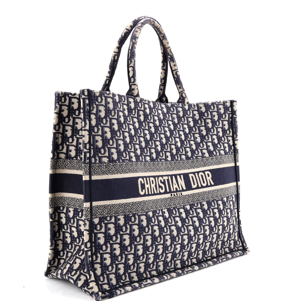 Book Tote Oblique Canvas Large