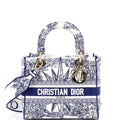 Lady D-Lite Bag Embroidered Canvas Medium
