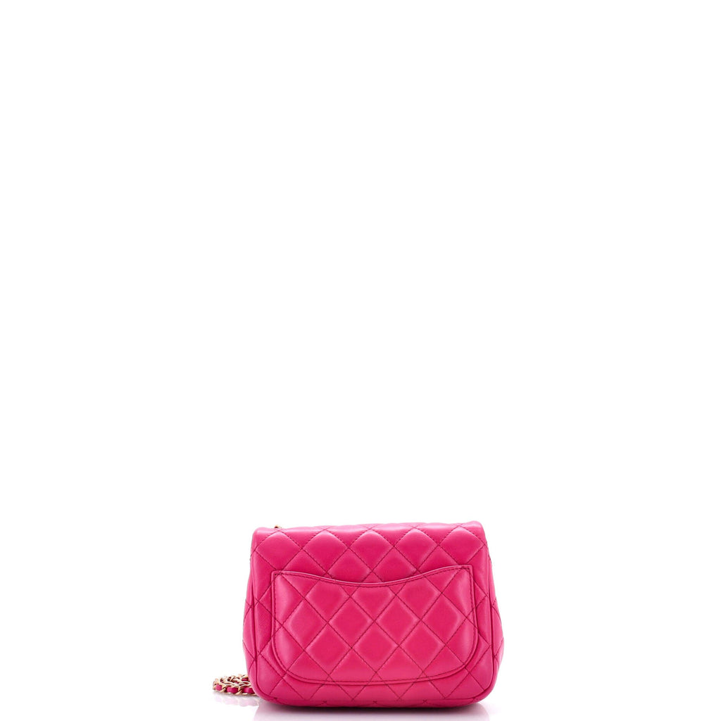 Pearl Crush Square Flap Bag Quilted Lambskin Mini