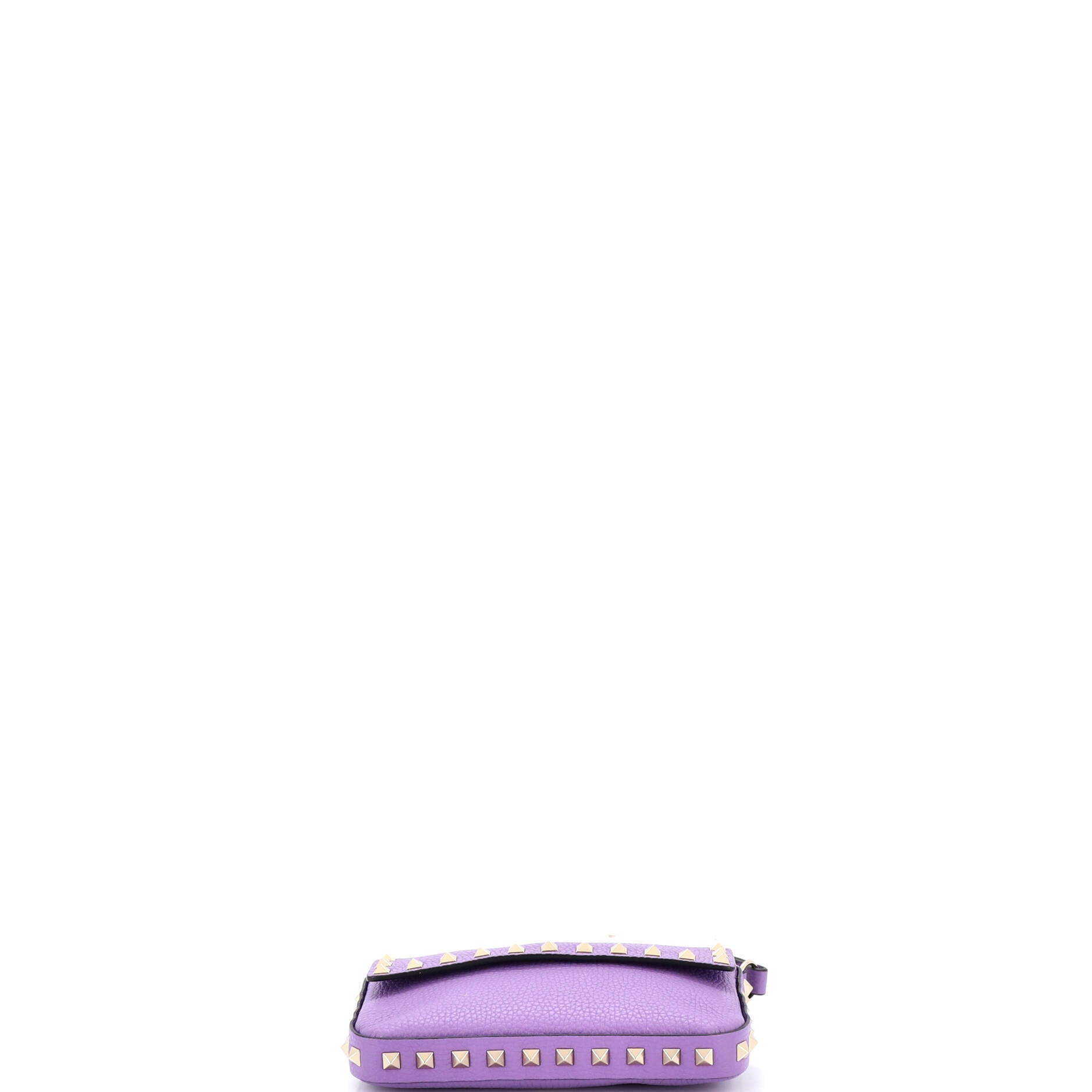 Rockstud Top Handle Crossbody Pouch Leather Mini