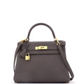 Kelly Handbag Grey Togo with Gold Hardware 28
