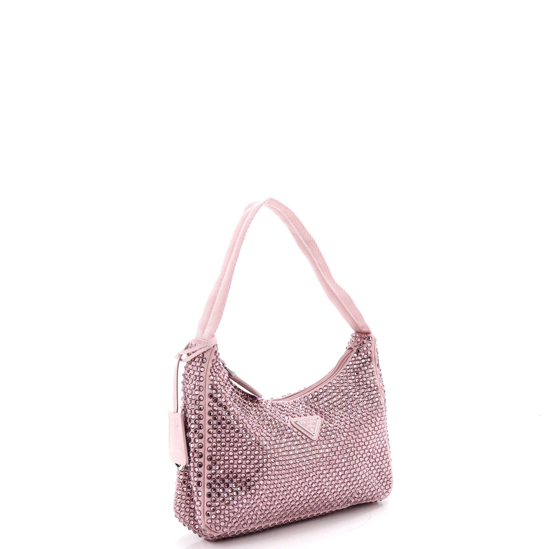 Re-Edition 2000 Hobo Crystal Embellished Satin Mini