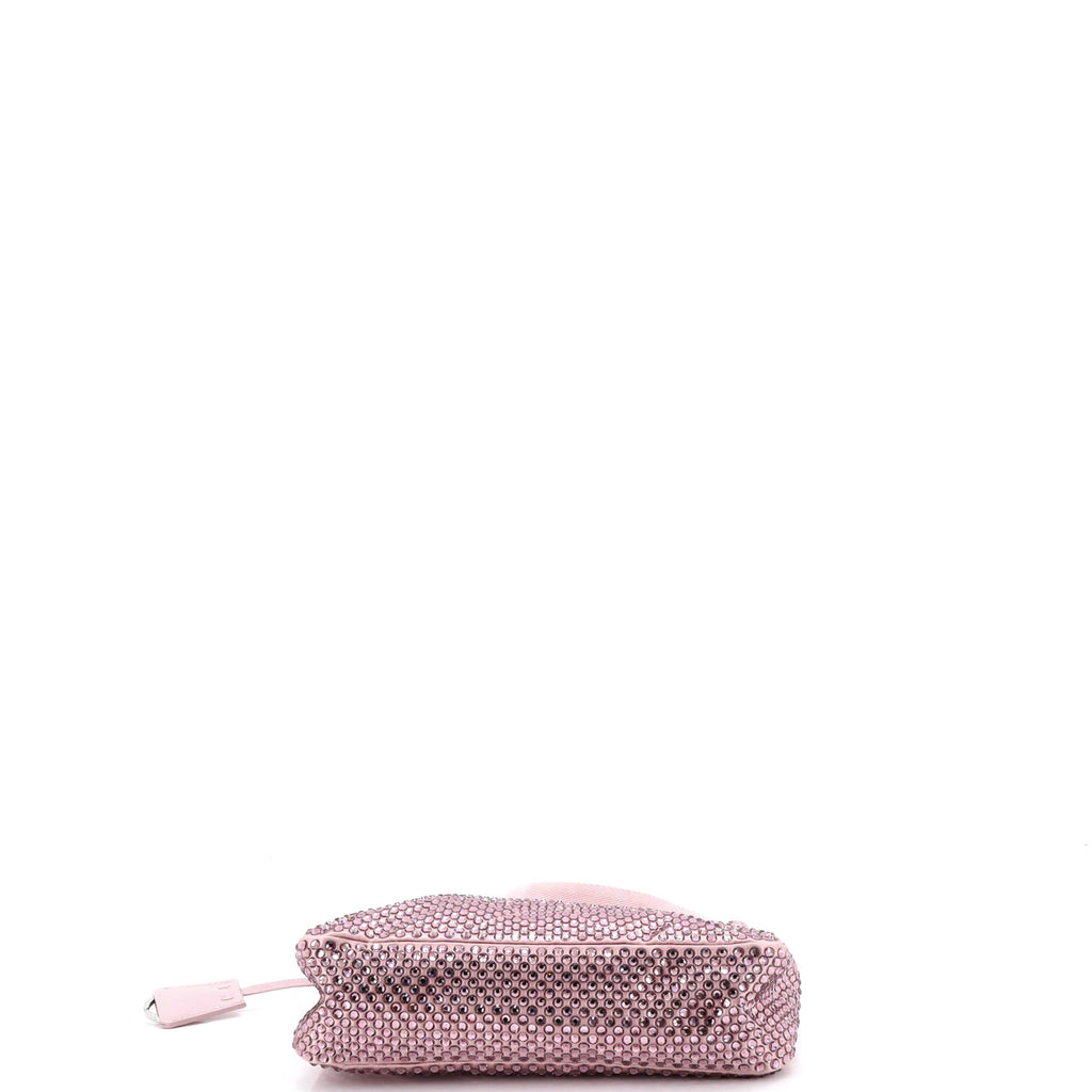 Re-Edition 2000 Hobo Crystal Embellished Satin Mini