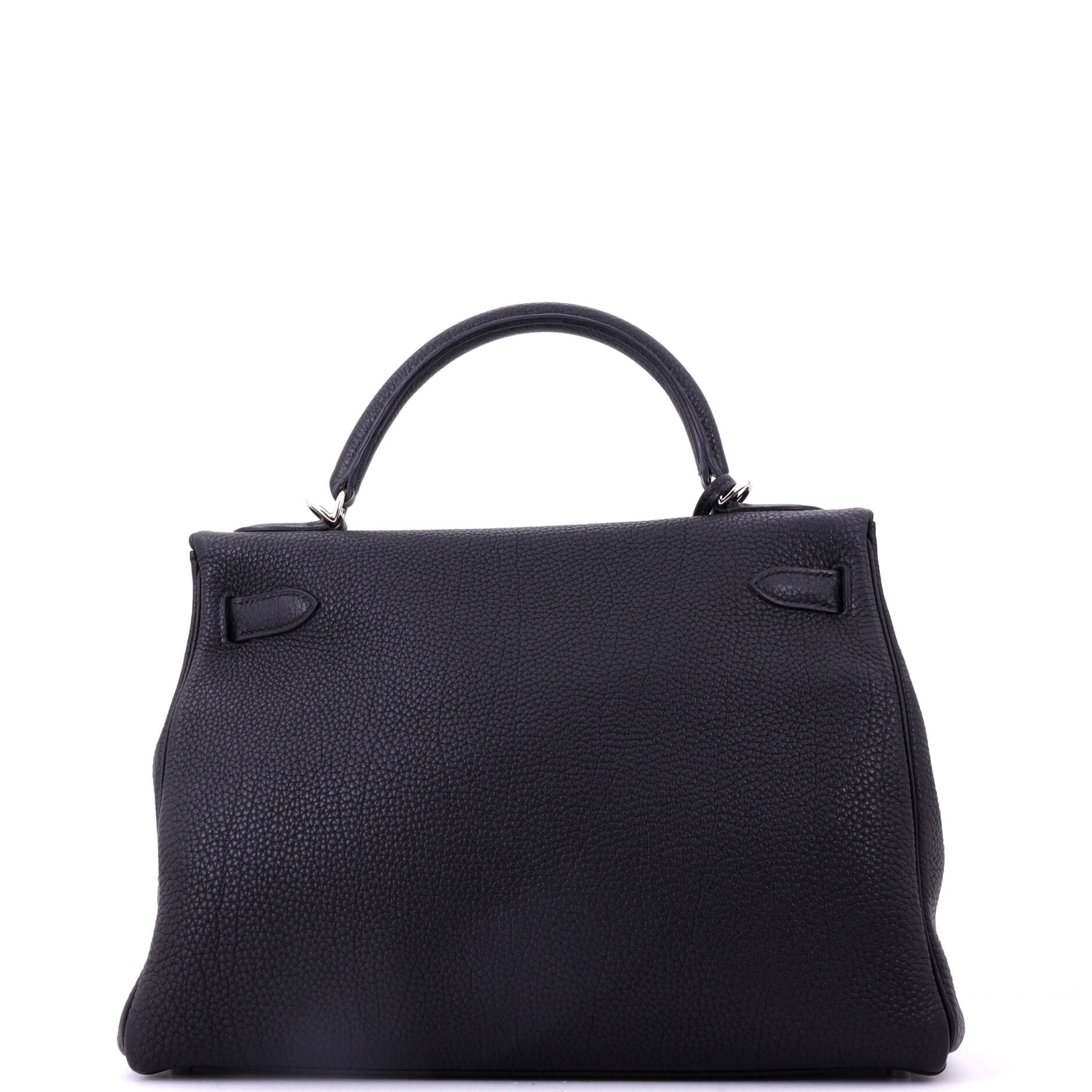 Kelly Handbag Noir Togo with Palladium Hardware 32