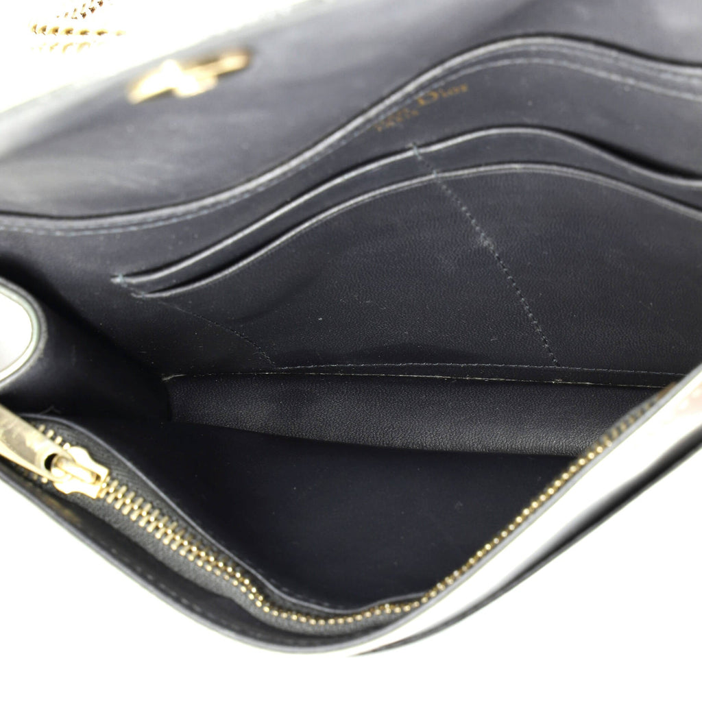 Diorama Wallet on Chain Cannage Embossed Calfskin