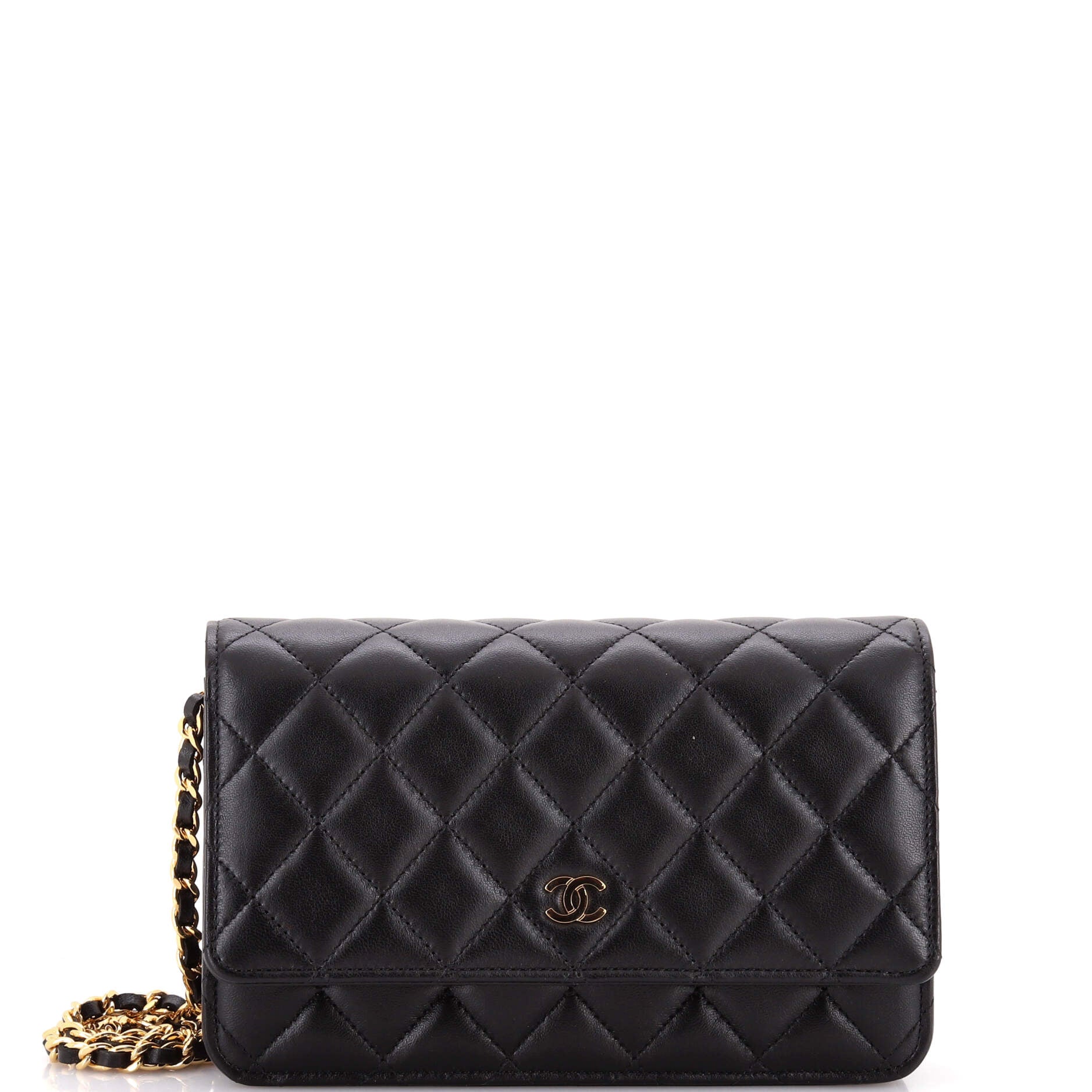 Wallet on Chain Quilted Lambskin