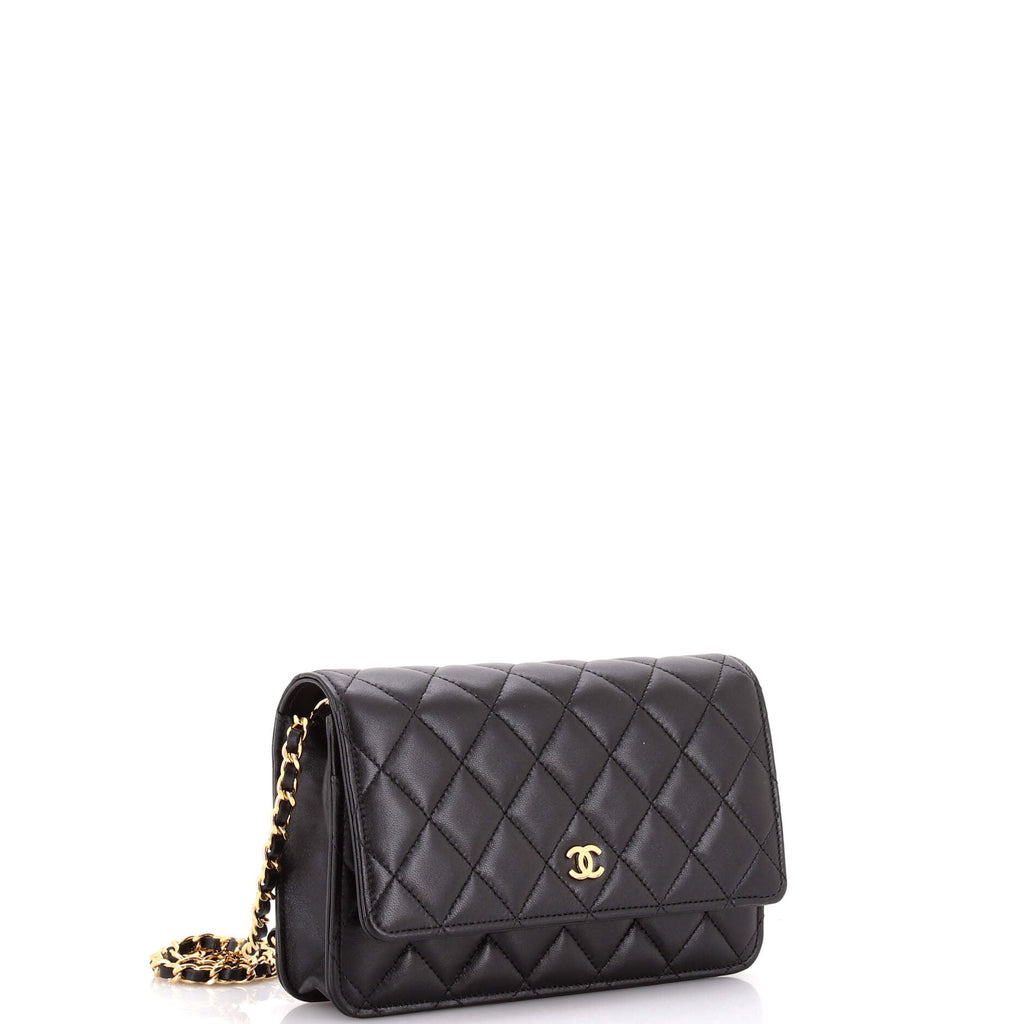 Wallet on Chain Quilted Lambskin