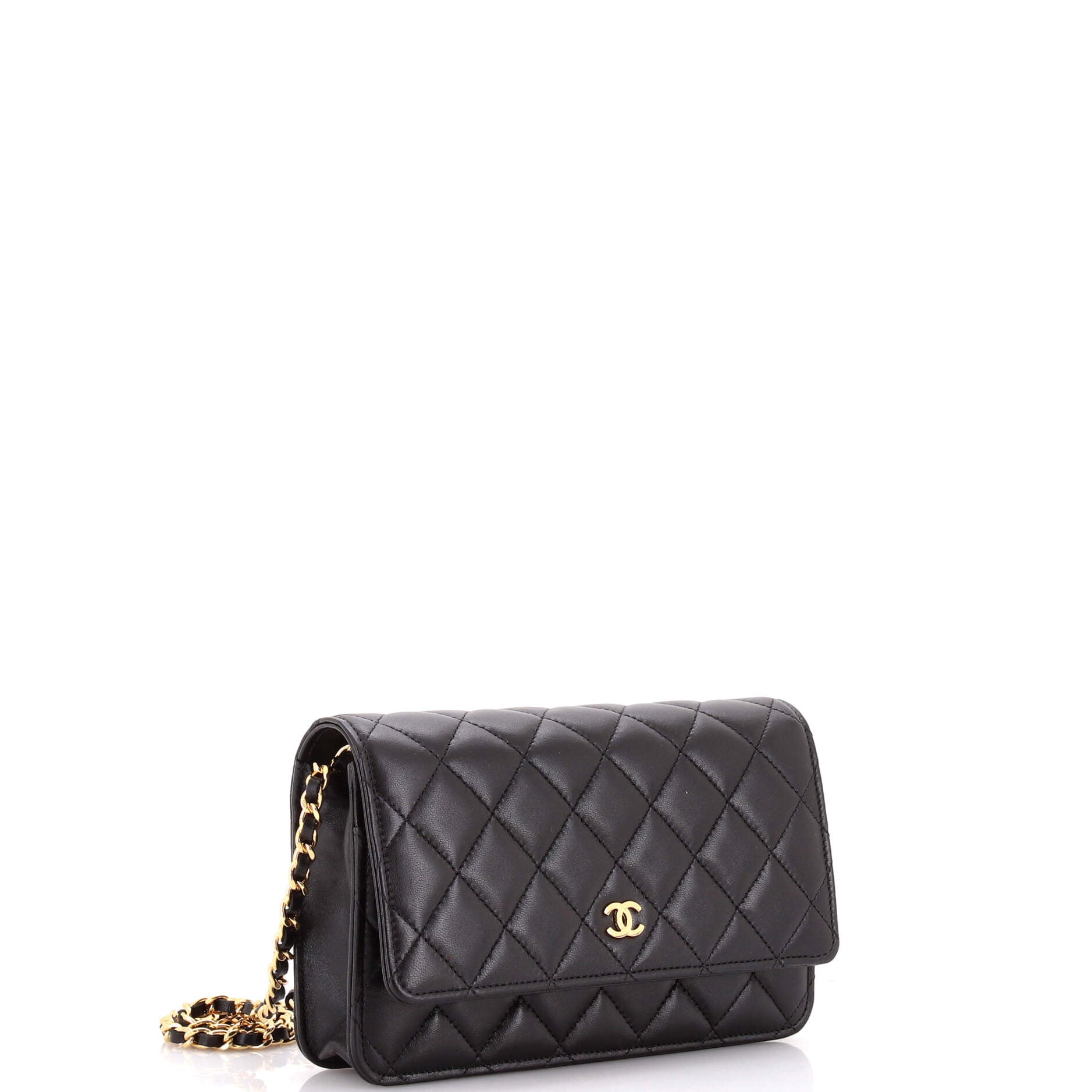 Wallet on Chain Quilted Lambskin