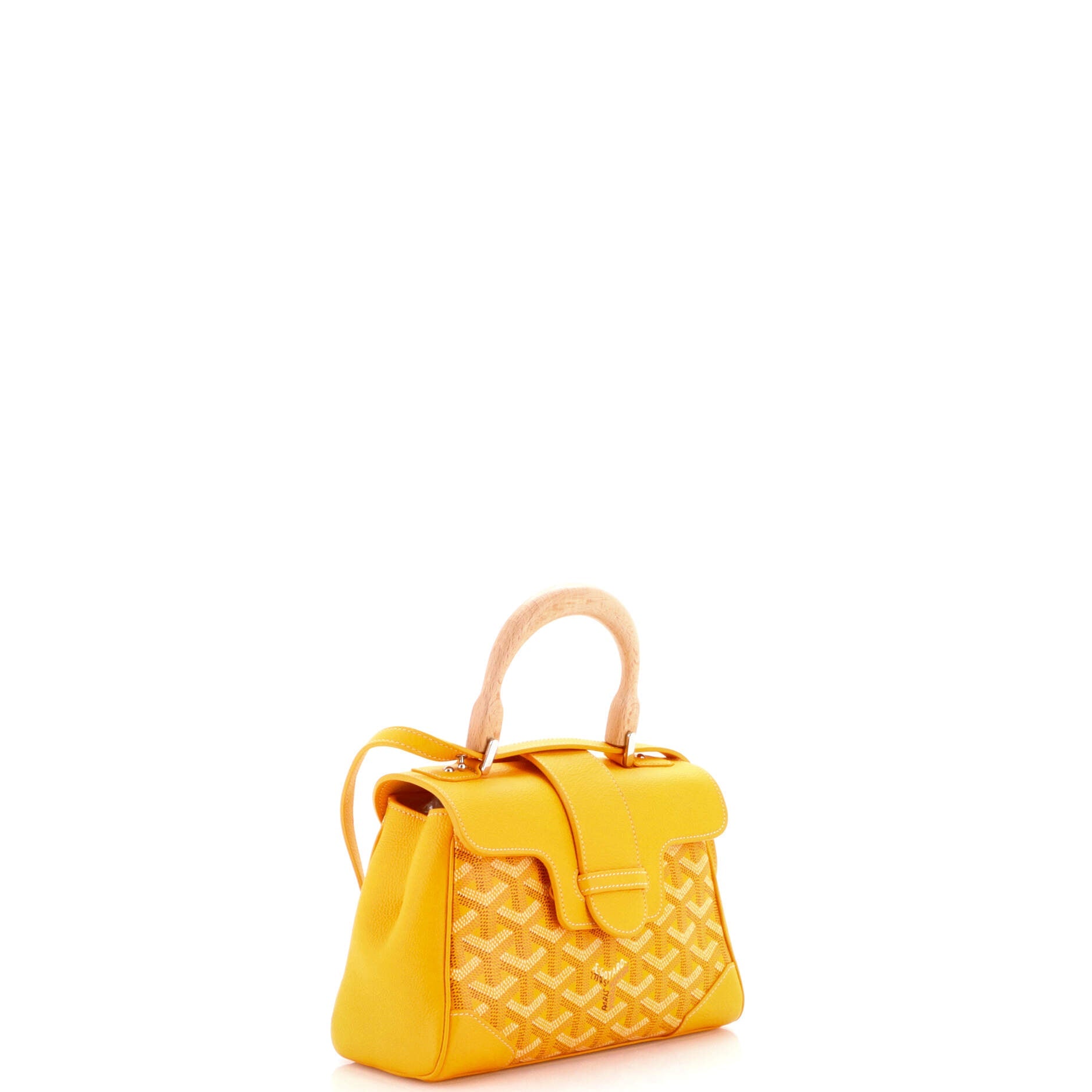Saigon Top Handle Bag Coated Canvas with Leather Mini
