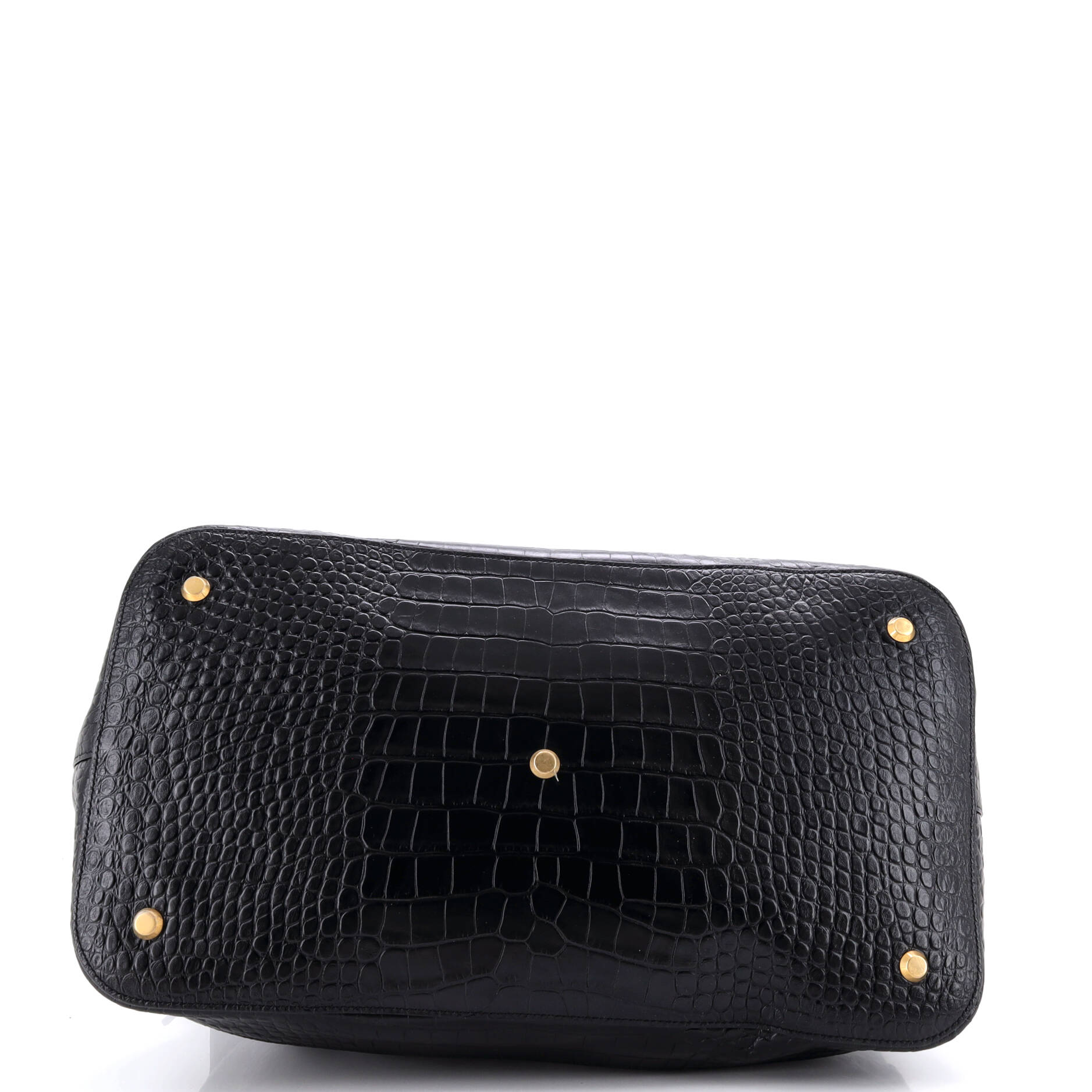 Ville Bag Crocodile Embossed Leather Large