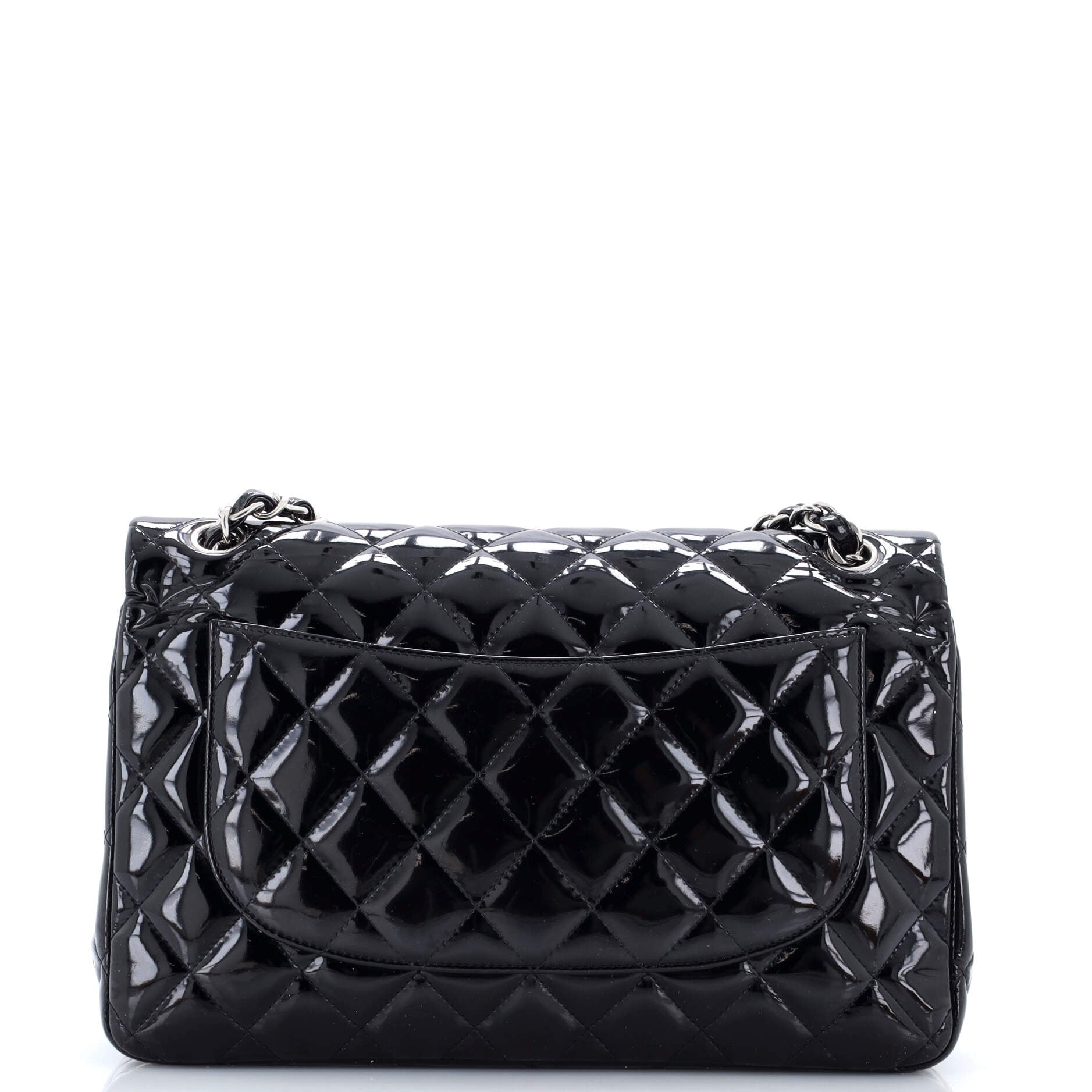 Classic Double Flap Bag Quilted Patent Jumbo