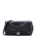 CC Crossing Flap Bag Chevron Lambskin Medium