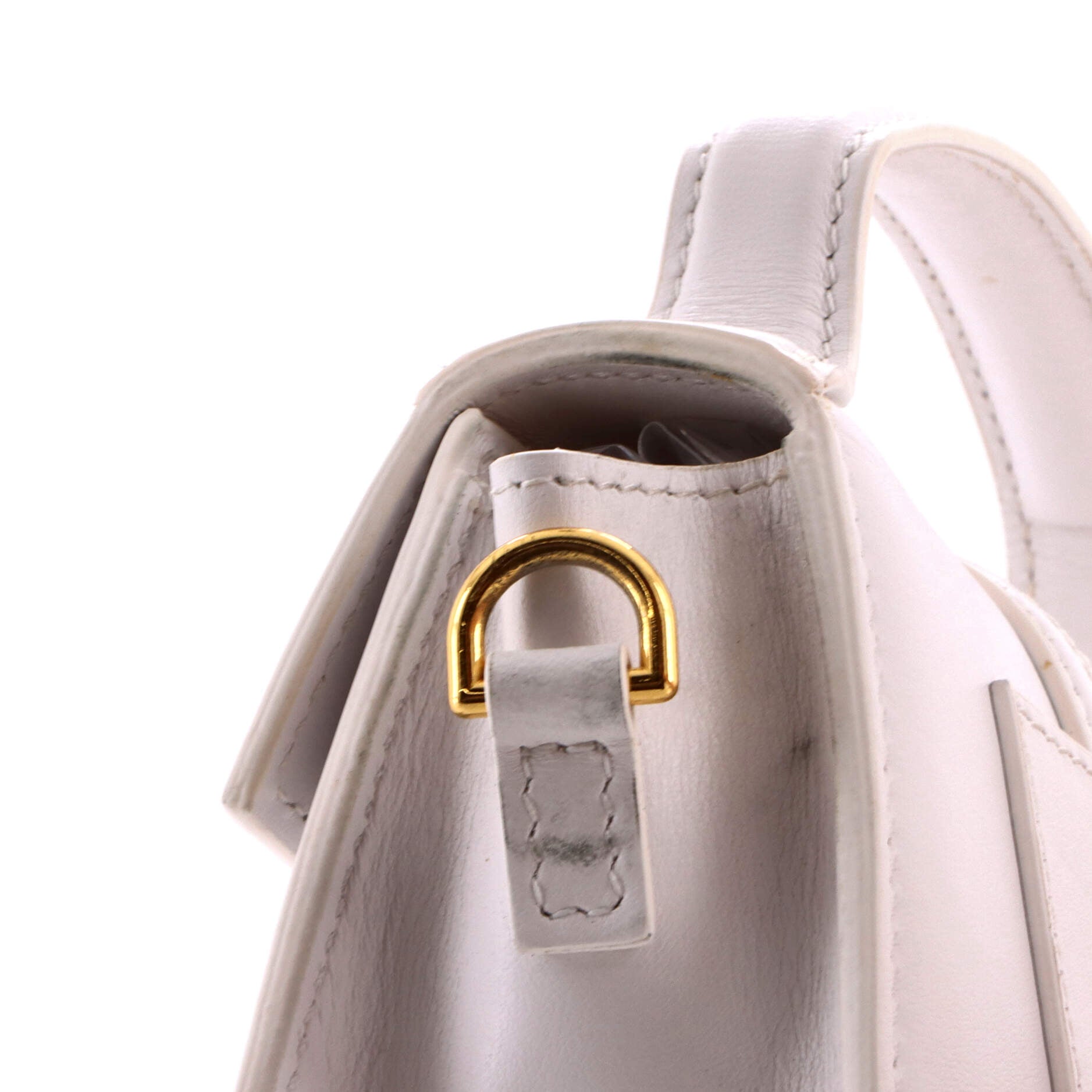 Le Bambino Top Handle Flap Bag Leather