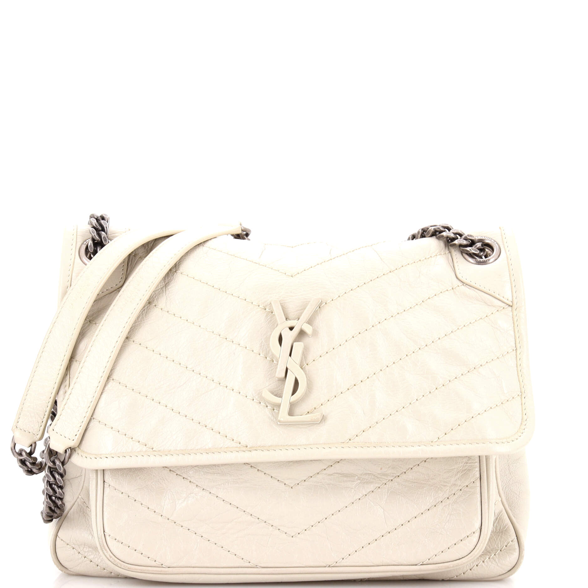 Niki Chain Flap Bag Matelasse Chevron Leather Medium