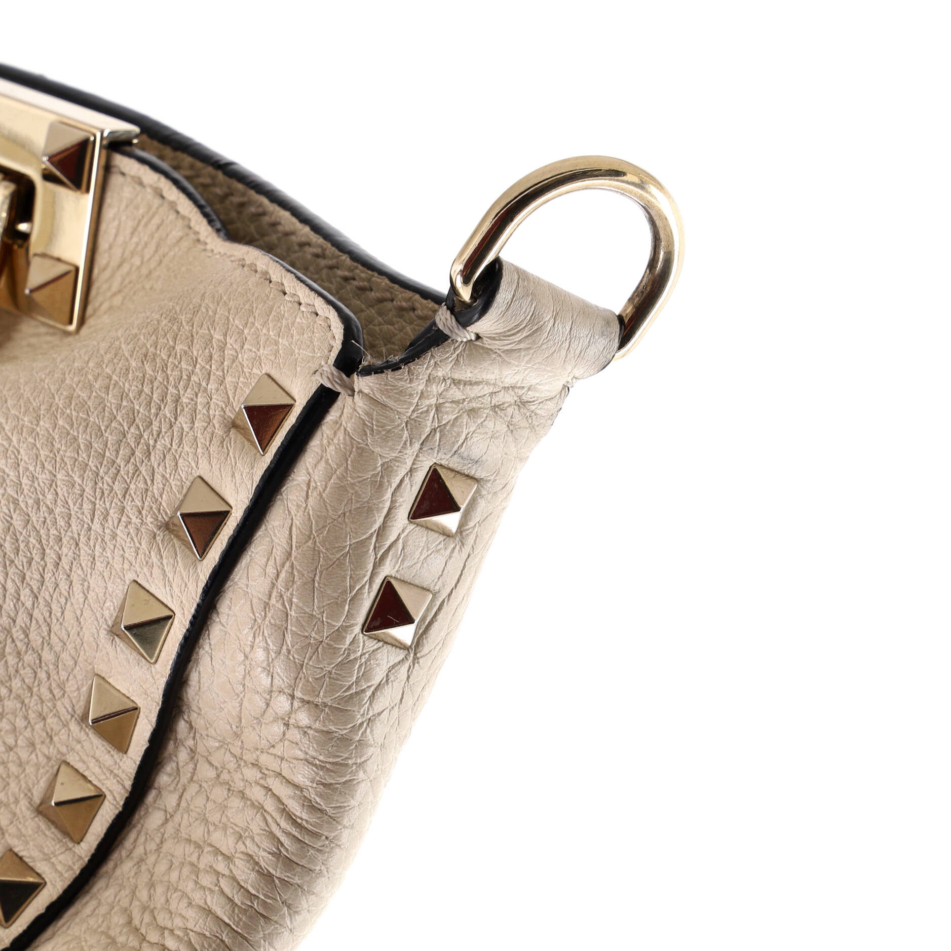 Rockstud Flip Lock Messenger Bag Leather Mini