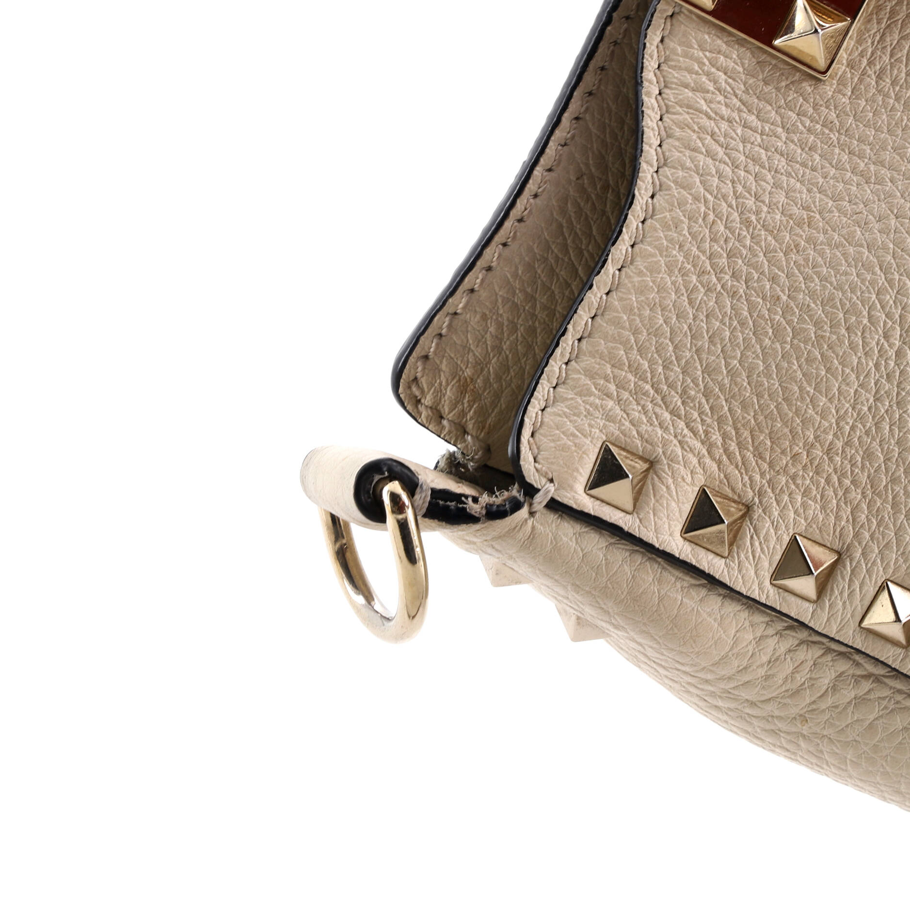 Rockstud Flip Lock Messenger Bag Leather Mini