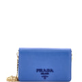 Monochrome Wallet on Chain Saffiano Leather Mini