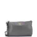 Flat Zip Crossbody Bag Vitello Daino Mini