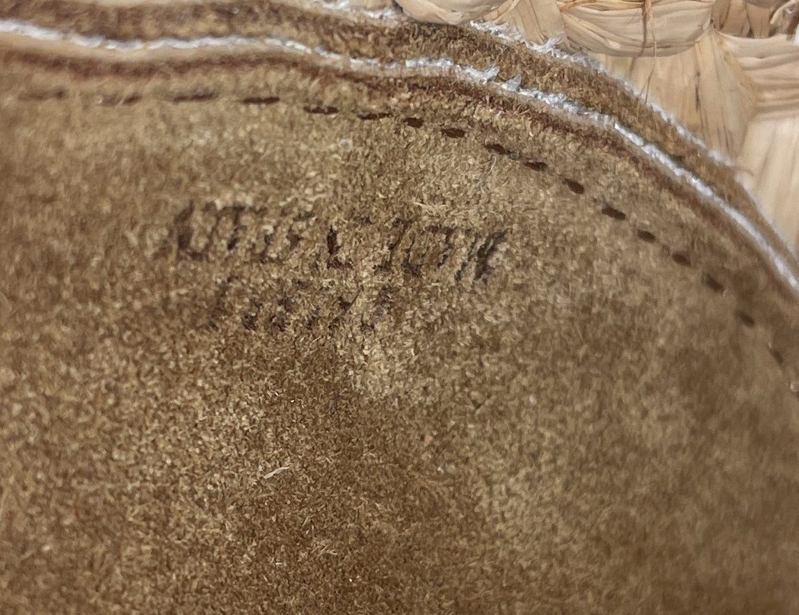 Gate Leather Shoulder Leather with Raffia Mini