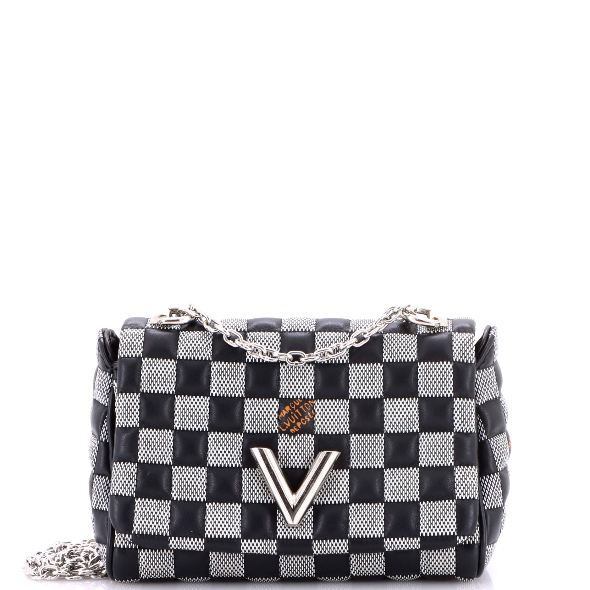 Twist Handbag Damier Quilted Calf Leather BB