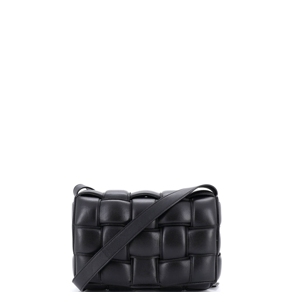 Cassette Crossbody Bag Padded Maxi Intrecciato Leather Small