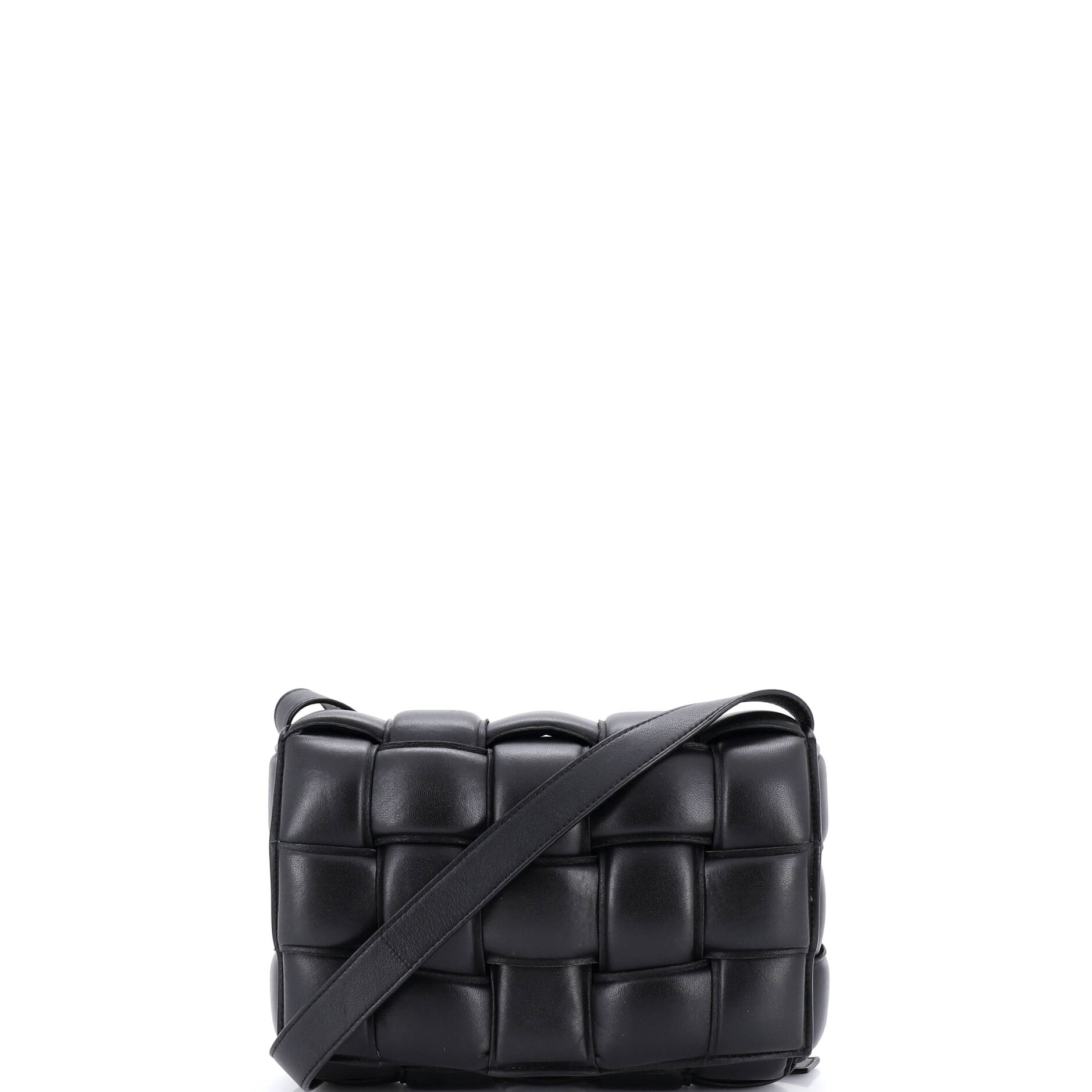 Cassette Crossbody Bag Padded Maxi Intrecciato Leather Small