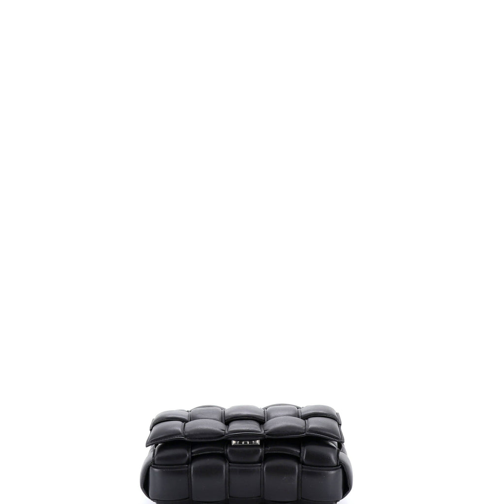 Cassette Crossbody Bag Padded Maxi Intrecciato Leather Small