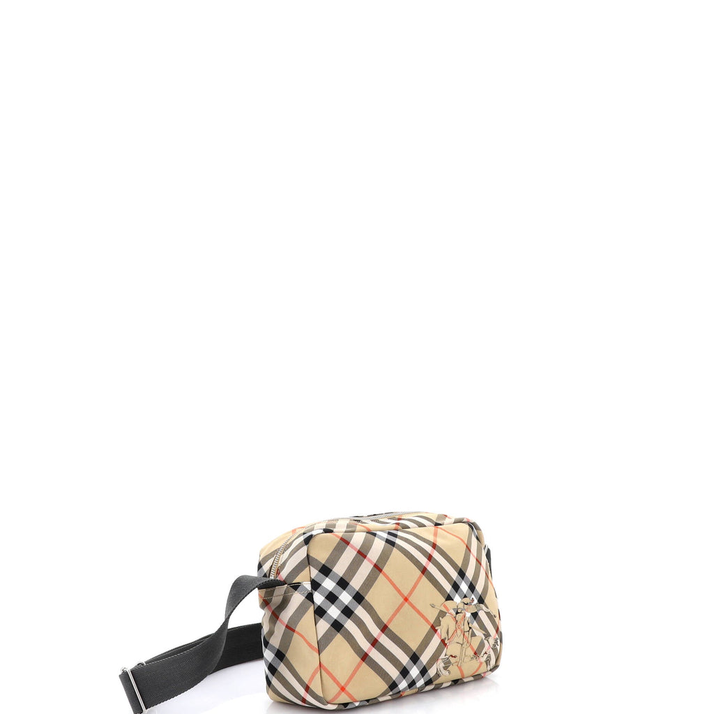 Camera Crossbody Bag Vintage Check Nylon