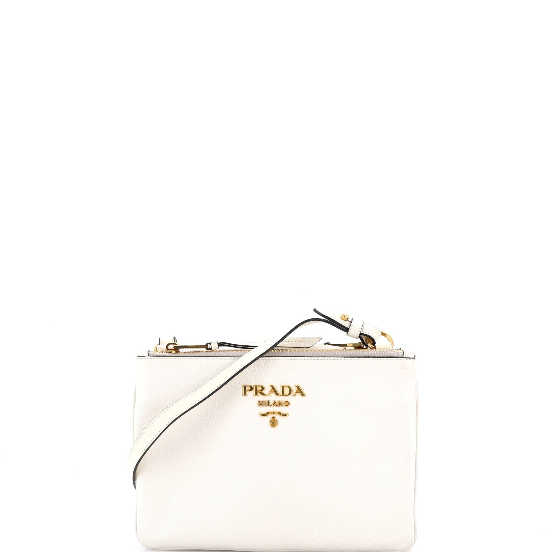 Double Zip Crossbody Bag Vitello Daino Small
