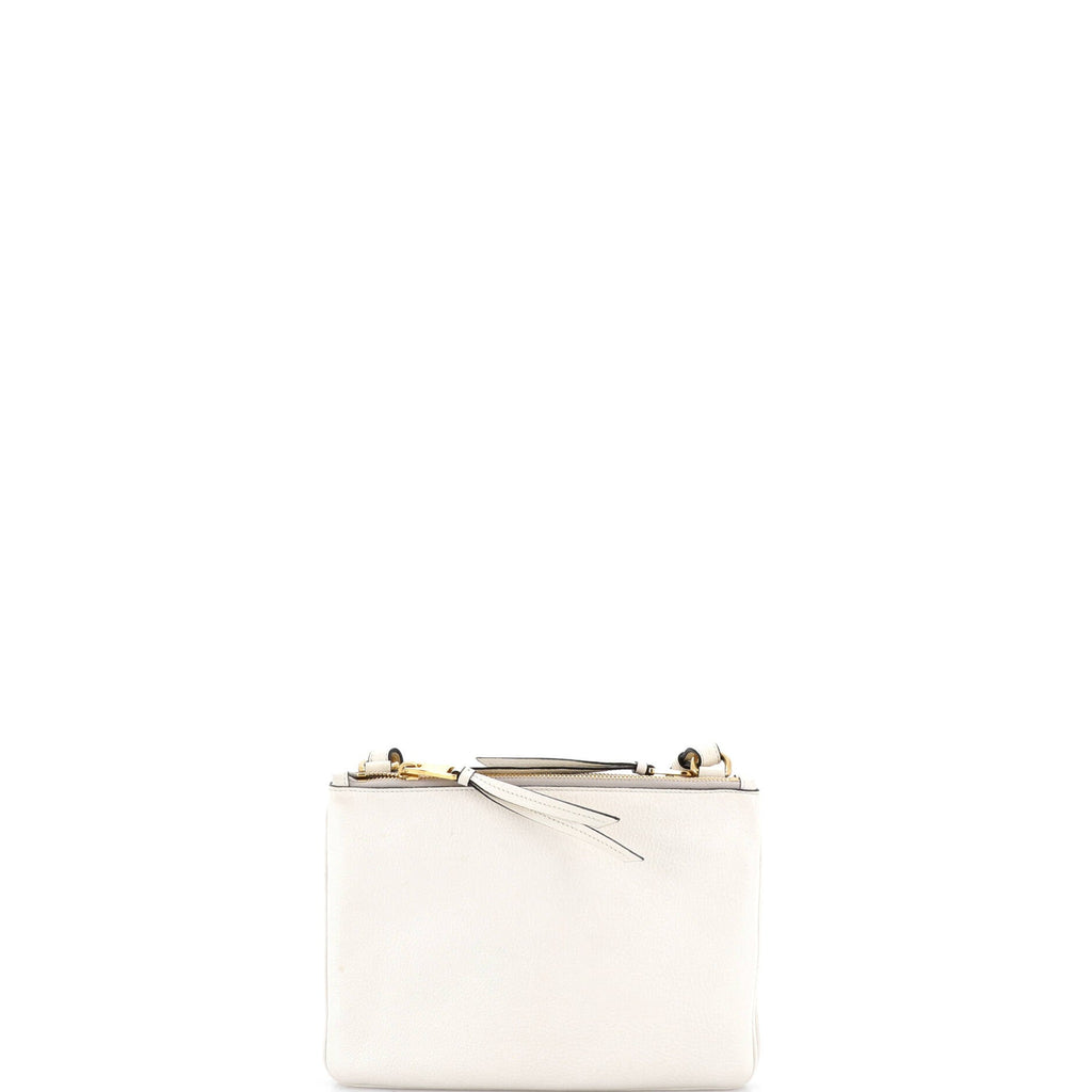 Double Zip Crossbody Bag Vitello Daino Small