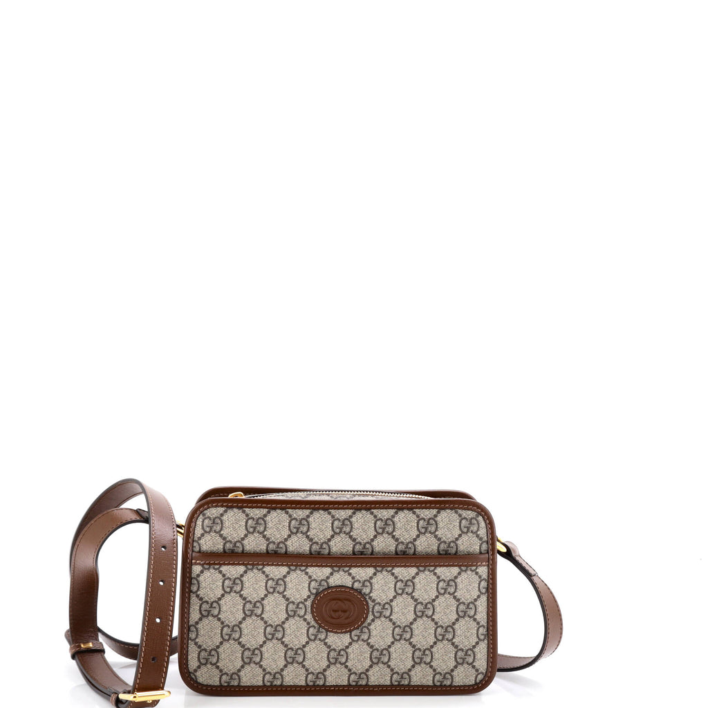 Interlocking G Patch Camera Bag GG Coated Canvas Mini