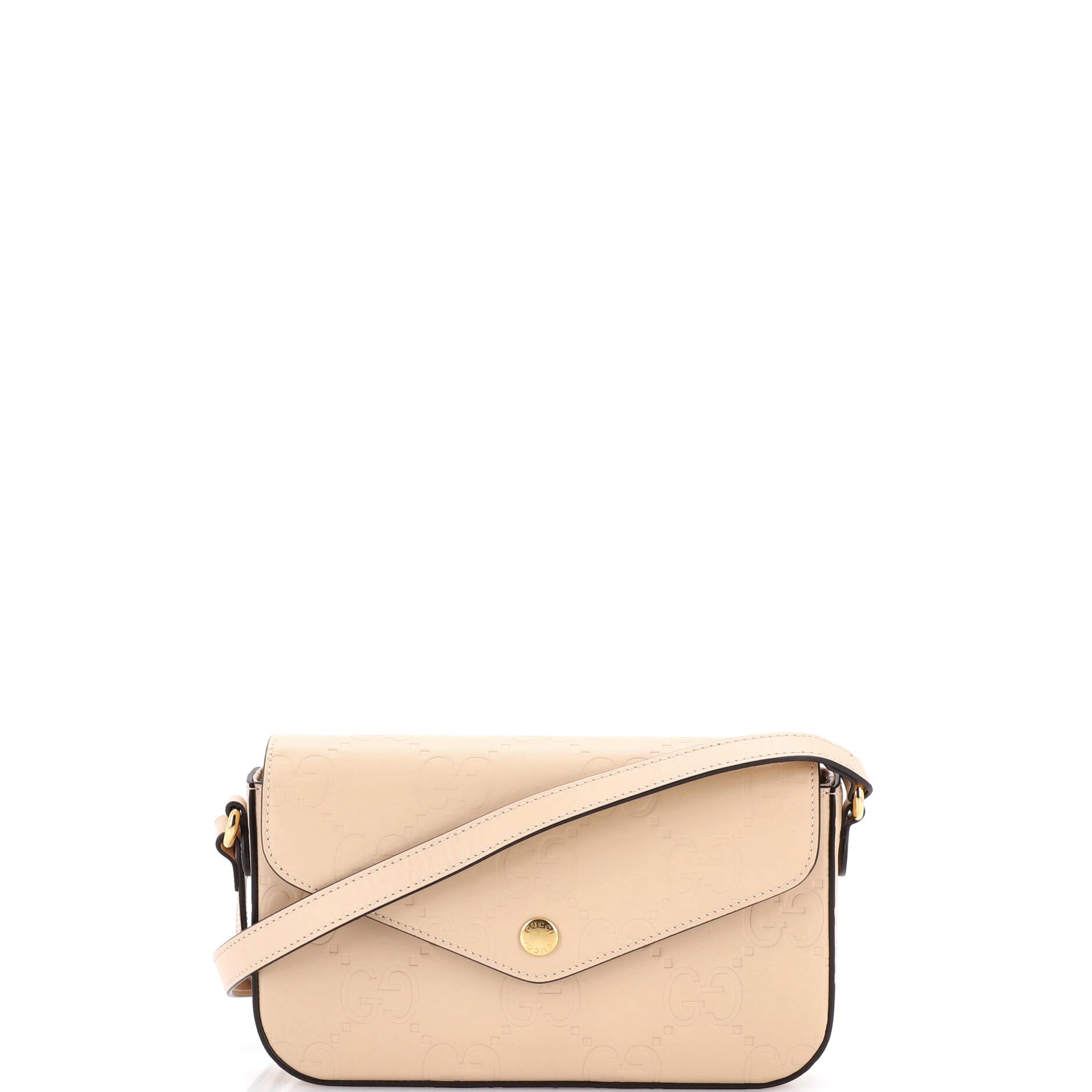 Envelope Flap Crossbody Bag Jumbo GG Embossed Leather Super Mini