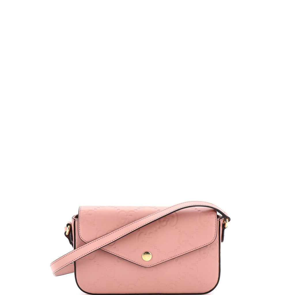 Envelope Flap Crossbody Bag Jumbo GG Embossed Leather Super Mini
