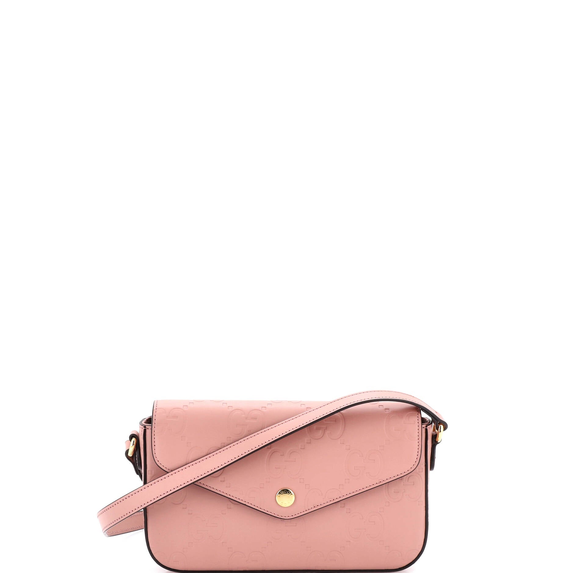 Envelope Flap Crossbody Bag Jumbo GG Embossed Leather Super Mini
