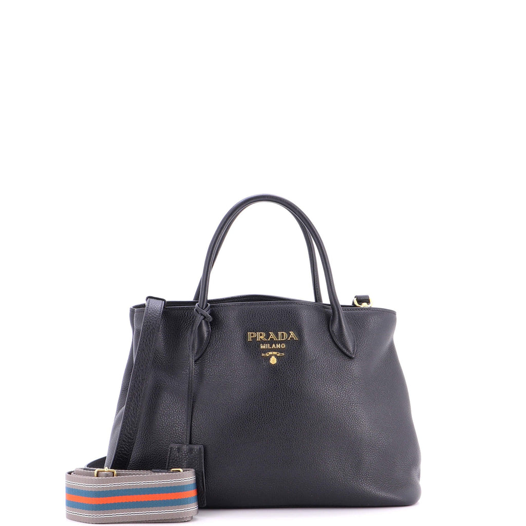 Dual Strap Convertible Open Tote Vitello Daino Medium