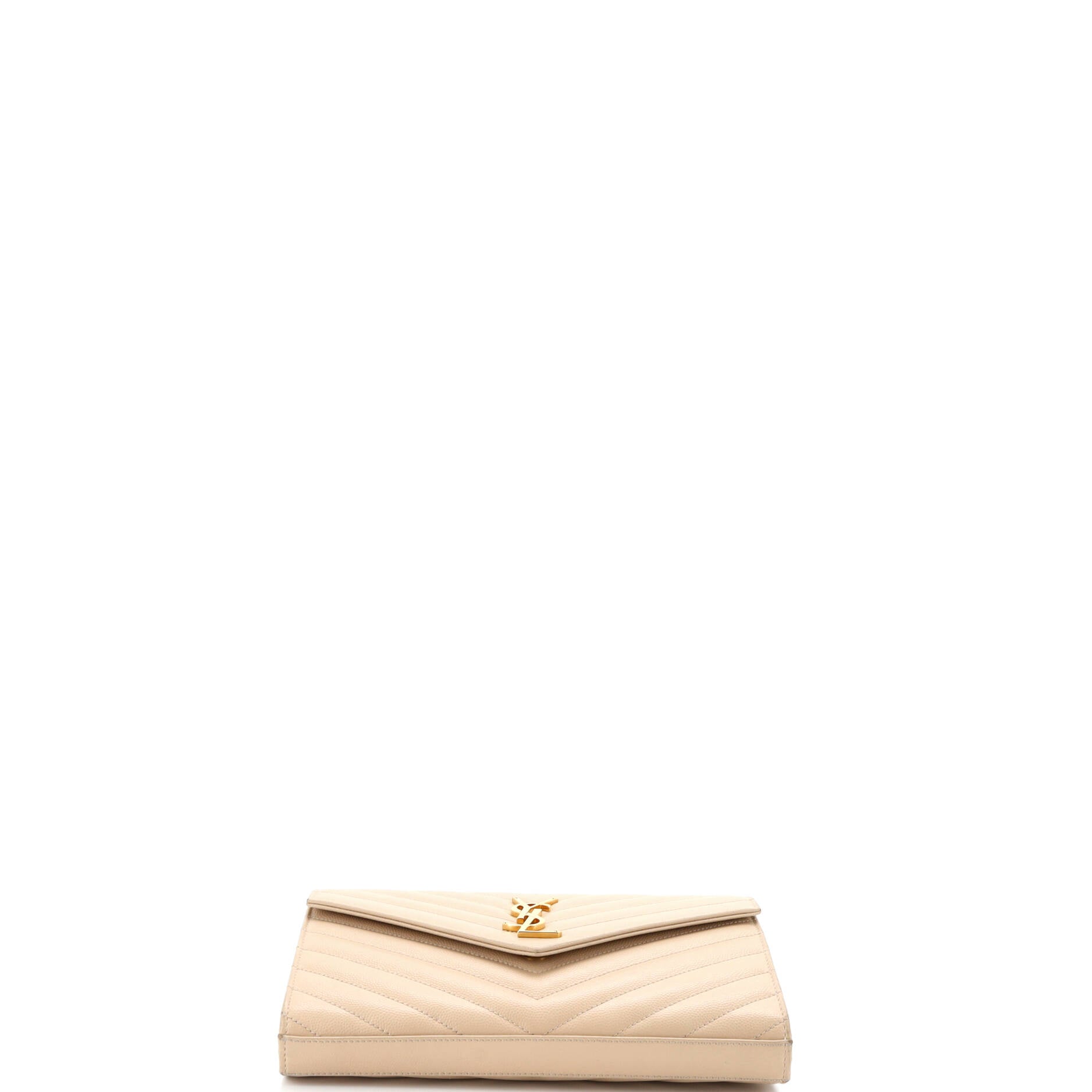 Classic Monogram Wallet on Chain Matelasse Chevron Leather Medium