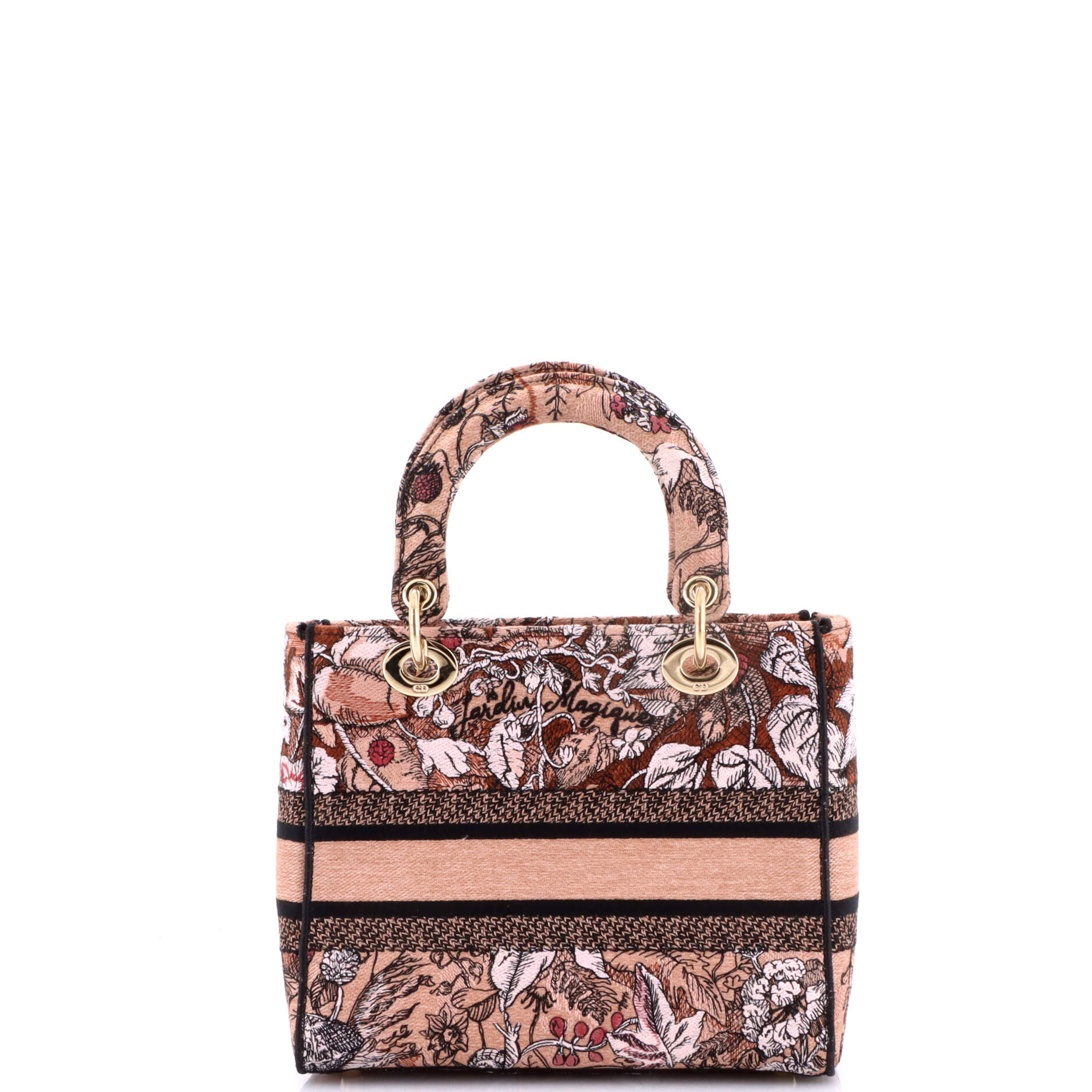Lady D-Lite Bag Embroidered Canvas Medium