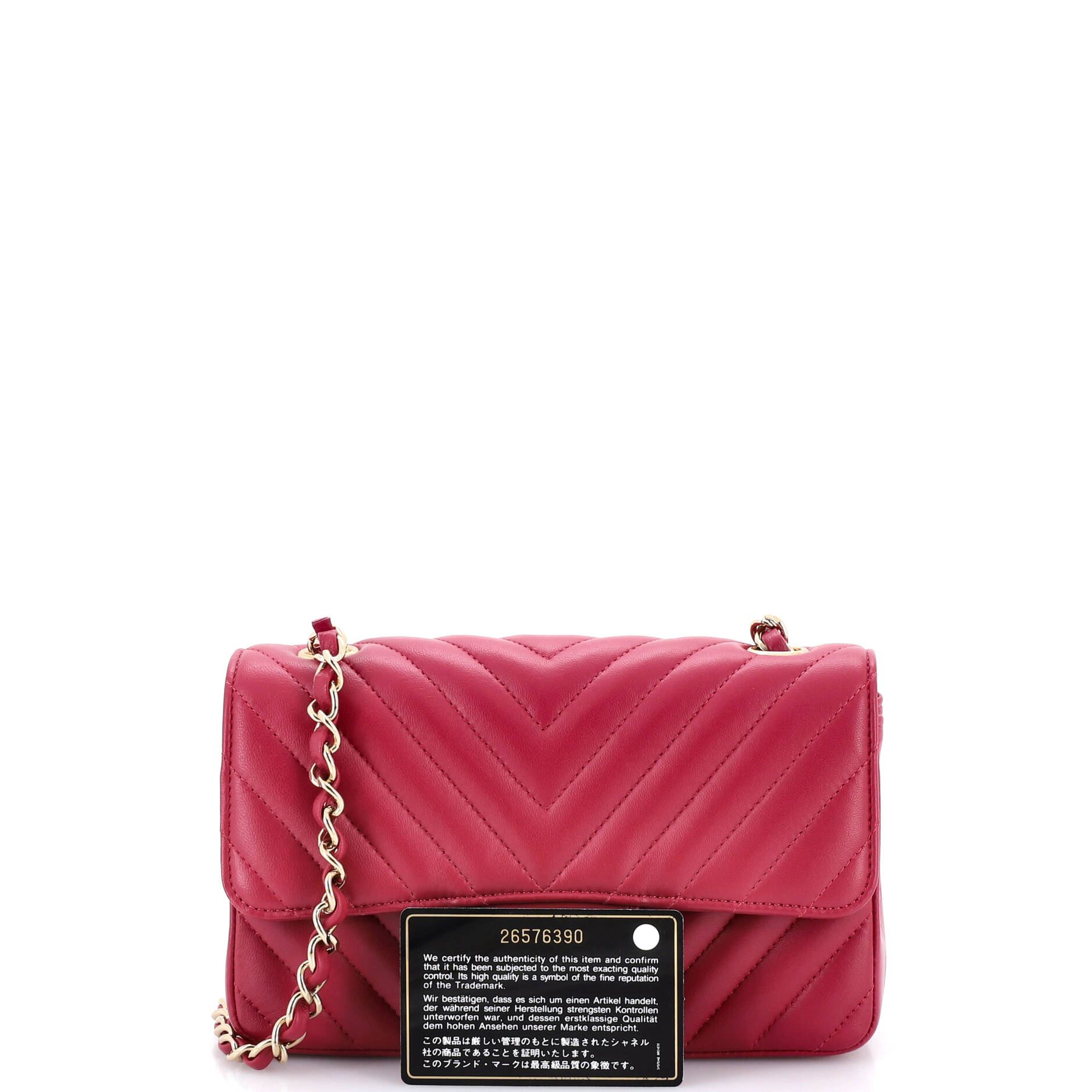 Classic Single Flap Bag Chevron Lambskin Mini