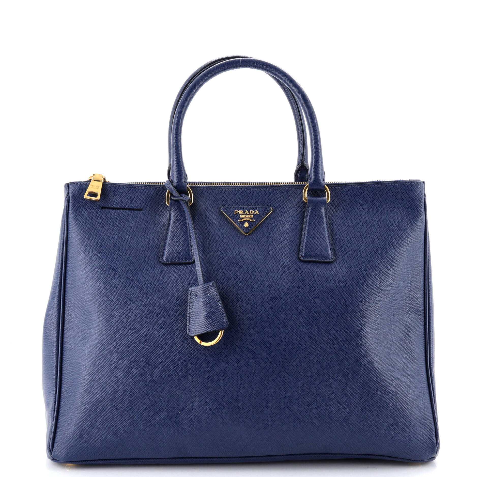 Double Zip Lux Tote Saffiano Leather Large