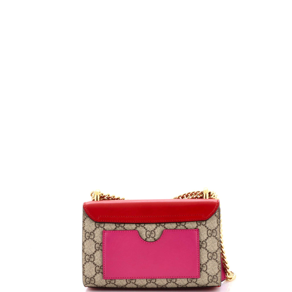 Padlock Shoulder Bag GG Coated Canvas and Leather Small