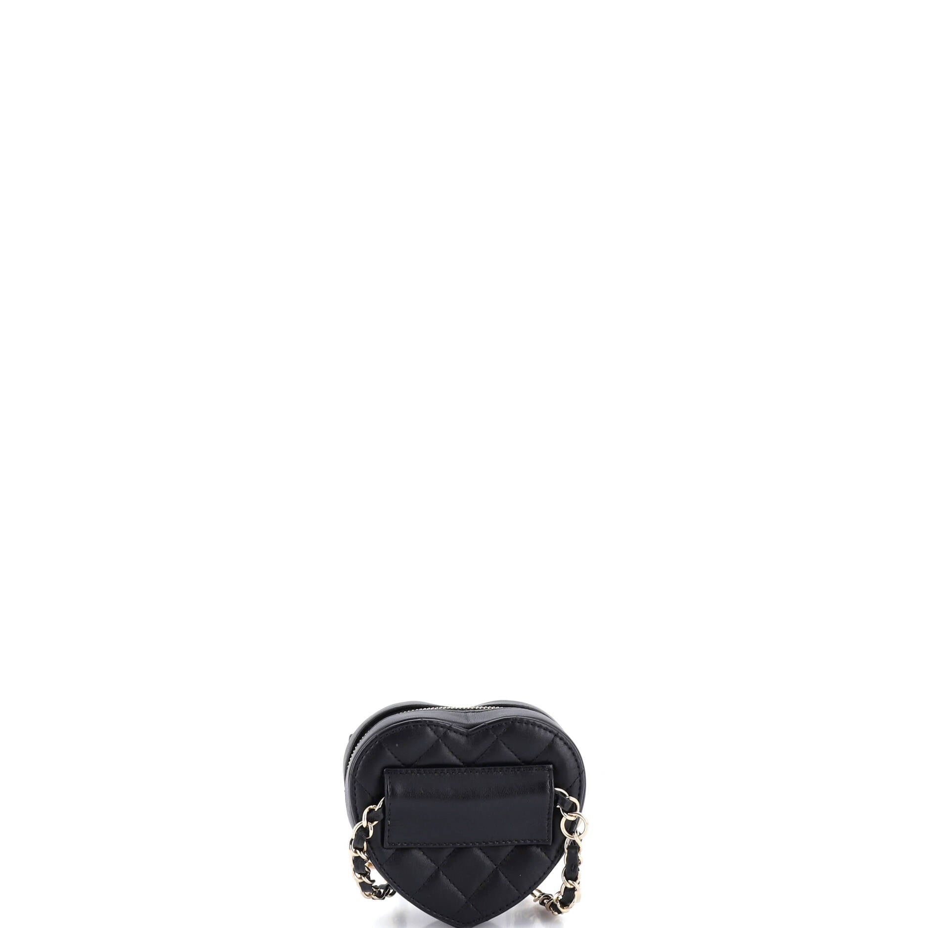 CC in Love Heart Belt Bag Quilted Lambskin