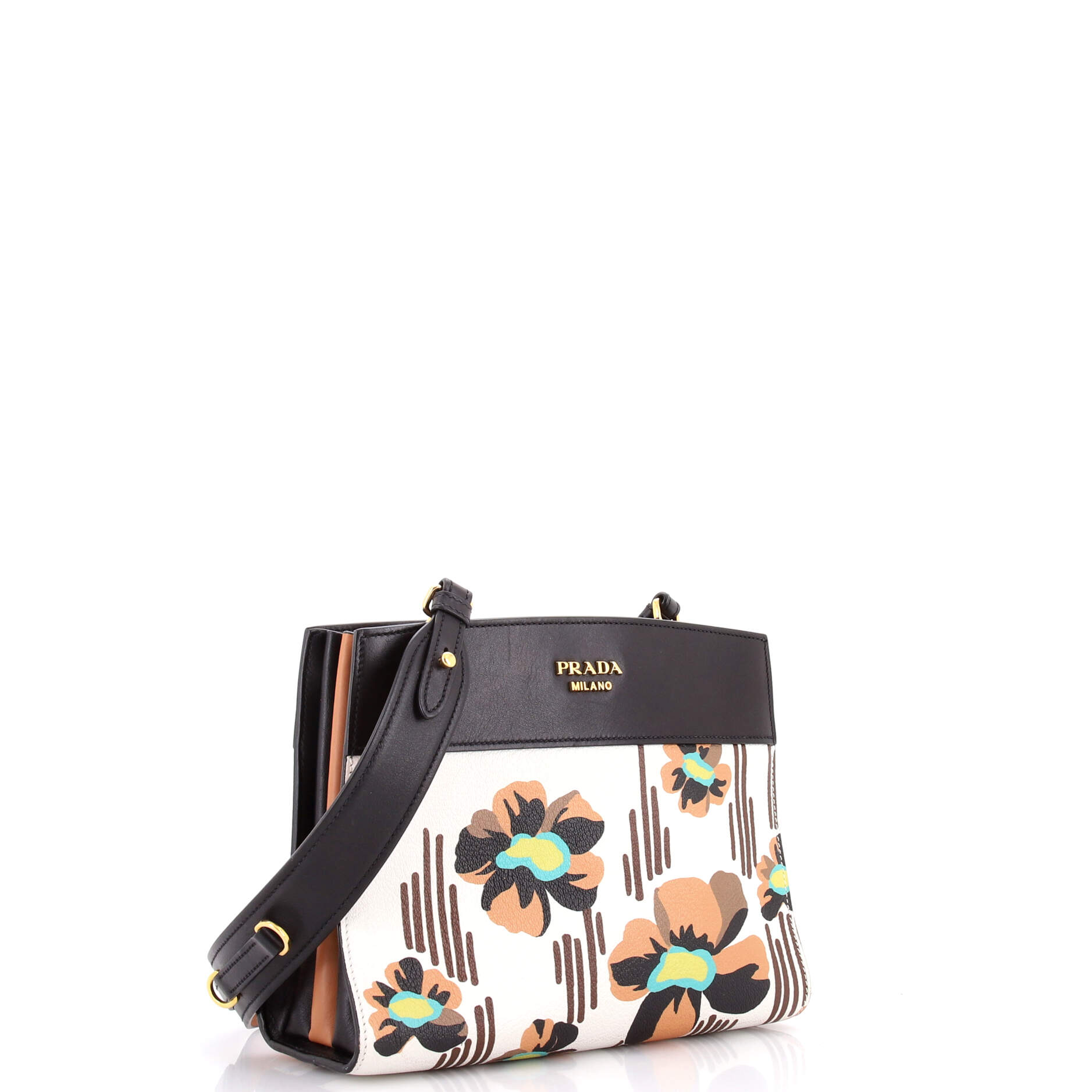 Bibliotheque Shoulder Bag Printed Leather Small