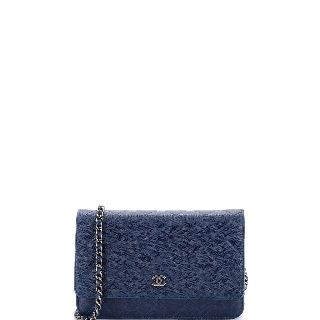 Wallet on Chain Quilted Caviar
